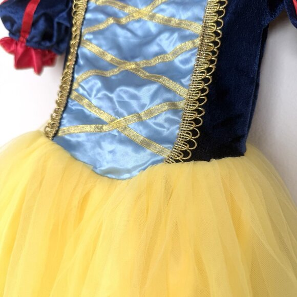 Snow White Costume Girls Size 5 Dress Up Princess Halloween Disney Party Travel - Picture 3 of 9